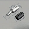 A silver heavy-duty shelf support peg with a screw and a black cylindrical piece shown against a gray background.