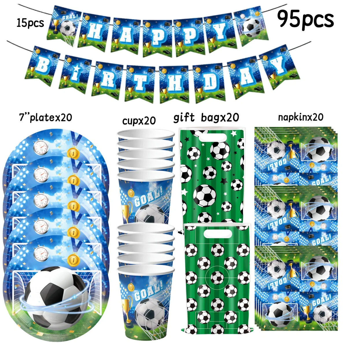 Soccer Birthday Party Decoration Kit