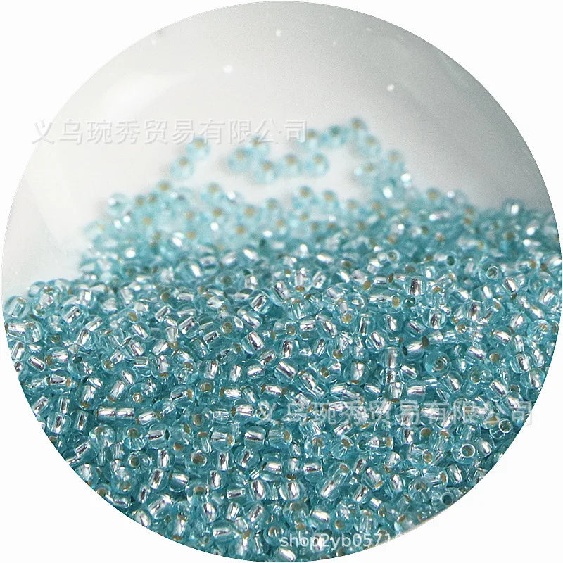 Silver Rice Glass Beads for Jewelry Making