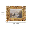 Antique Gilded Resin Photo Frame with Ornate Relief Design