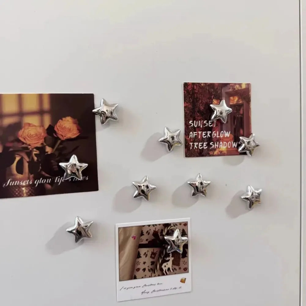 Metal Star Fridge Magnets – Set of 5