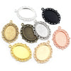 Vintage Style Cameo Pendant Bases with Ornate Gold or Silver Finish