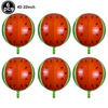 Six ballons en feuille de couleur orange en forme de pastèque, taille 22 pouces.