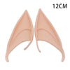 Pair of realistic, light pink latex elf ears for cosplay and costume parties, measuring 12cm.
