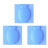 Two light blue flexible self-adhesive wall flower vases with rounded bodies and narrow necks.
