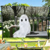 Album art tapestry featuring a ghostly white figure in a natural outdoor setting.
