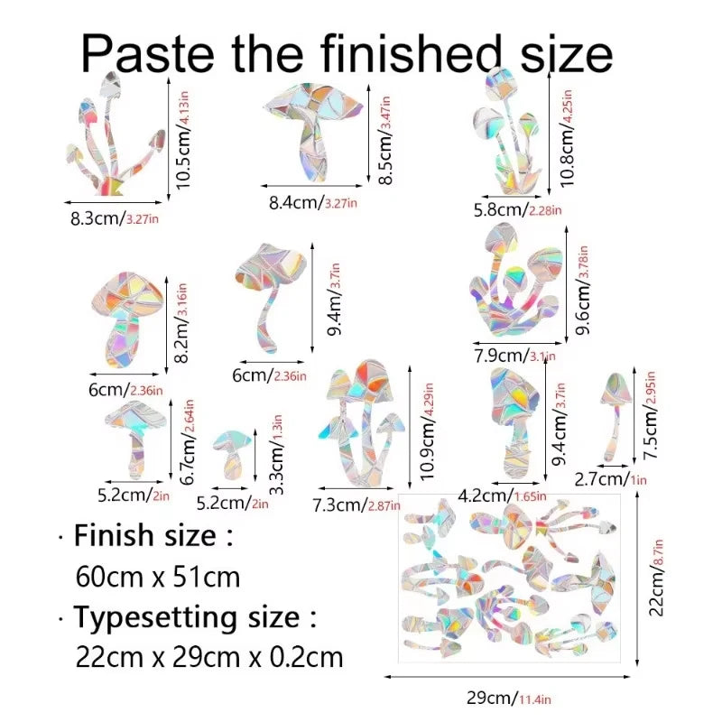 Rainbow Prism Window Stickers – 29 Assorted Sun Catcher Designs