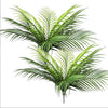 Realistic artificial palm tree with vibrant green silk leaves