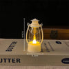 Vintage LED Glowing Lantern for Dollhouse & Night Light Decor