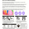 Pastel rainbow balloon arch kit for party decorations showing various balloons and instructions