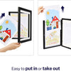 A magnetic front-open frame displaying a solar energy theme art poster with a house and sun.