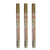 A set of six extra-fine point acrylic paint pens in gold and clear packaging.
