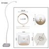 A white balloon arch kit with a stand, featuring a curved arch and decorative elements.