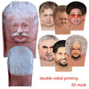 Double-sided printing 3D mask featuring multiple male faces.