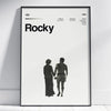 Black and white canvas wall art poster featuring a silhouette of two figures standing together.