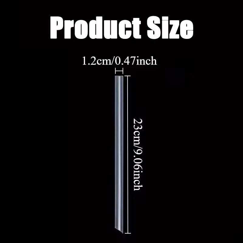Diagram showing the size of a product, with dimensions listed as 1.2cm/0.47inch and 23cm/9.06inch.