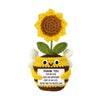 Handmade Crochet Tulip & Sunflower Potted Plant Set