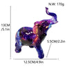 Colorful Elephant Resin Figurine for Home Decor