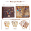 A package include showing an adventure book, an exquisite packaging box, and various accessories like paper and photo sheets.