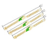 Gold-toned Cuban link bracelet with green enamel accents shown in various sizes.