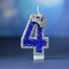 Blue Crown Number Birthday Candle