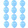 A set of twelve 12-inch latex balloons in light blue with a cloud and cow print pattern.