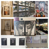 A collection of canvas art prints featuring various subjects including floral arrangements, landscapes, and portrait studies.