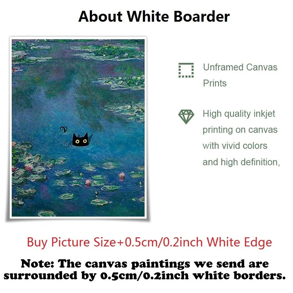 Unframed canvas prints of motivational art with high quality inkjet printing and white borders