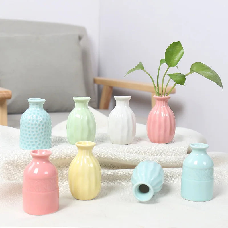 Handcrafted Ceramic Mini Vase for Desk & Tabletop Decor