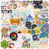 An inspirational motivational sticker pack featuring various words and designs like Kind Love Be Kind and Kindness in a world