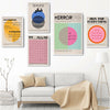 A collection of nine canvas prints featuring Islamic calligraphy and phrases like Shukr, Dua for Everything, and Leaving Home