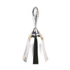 Ornate brass hand call bell with a flared base and pointed top.