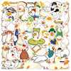 A collection of funny cartoon duck stickers featuring various expressions and styles for DIY decor.