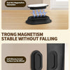 A black magnetic silicone remote control holder set demonstrating strong magnetism and stability.