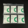 A collection of 15 sealed packages of clear protective card sleeves for cards, labeled as 50 pack.