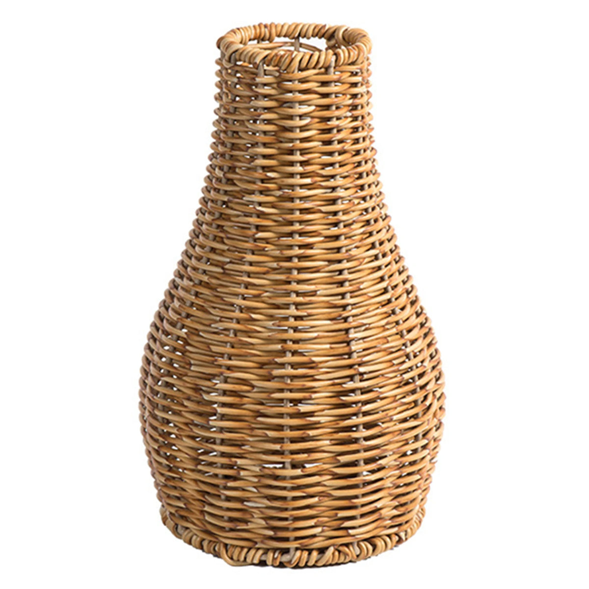 Hand-Woven Rattan Style Decorative Vase