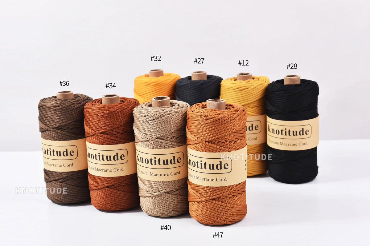4mm Polyester Macrame Cord - 300g Spool for Knitting & DIY Crafts