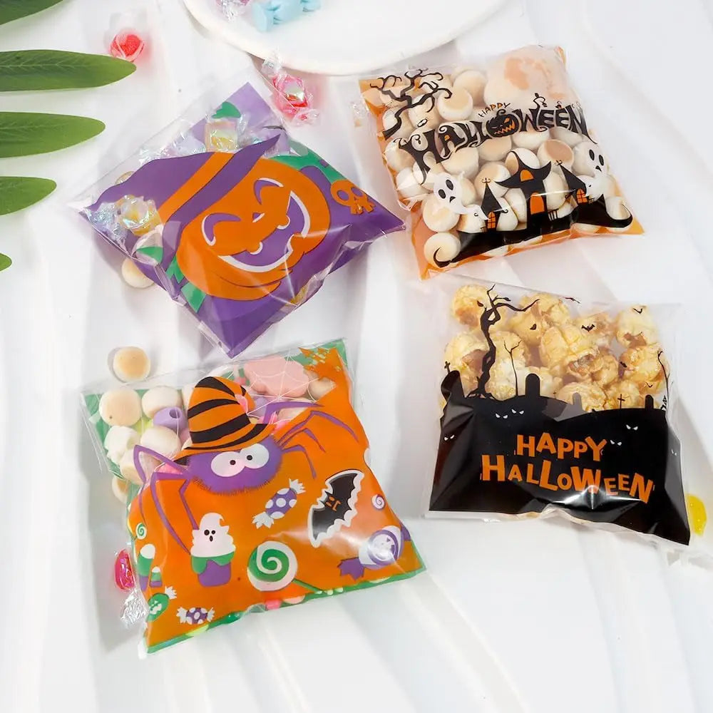 Halloween Candy Treat Bags with Food-Safe Adhesive Seal
