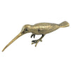 Vintage brass hummingbird statue with long beak and delicate wings