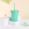 BPA-Free Plastic Cold Cup with Lid and Straw