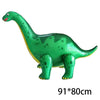 Green inflatable dinosaur decoration for a birthday party