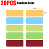A set of 20 pieces of random color magnetic dry erase labels and stickers.