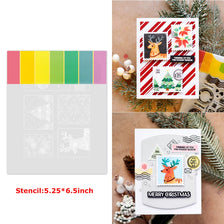 A set of floral love words stencils and stamps featuring deer and foliage for DIY scrapbooking