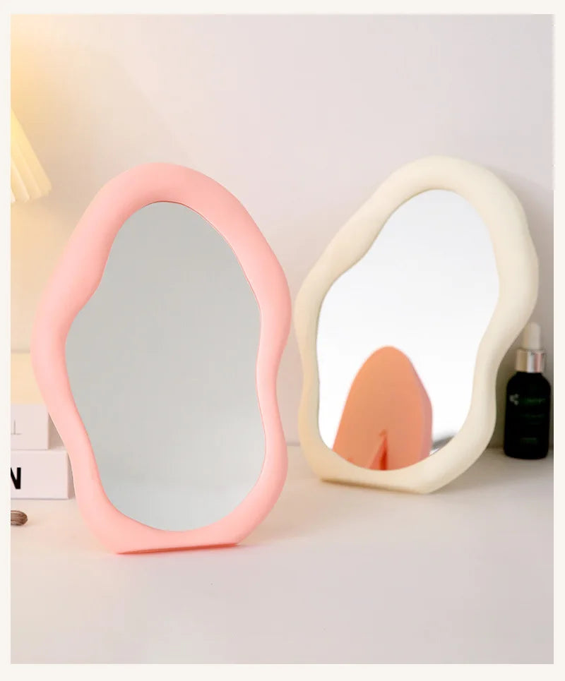 Cloud-Shaped Folding Mirror for Dorm & On-the-Go Beauty