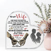 Heart Shaped Acrylic Keepsake Plaque for Home Decor