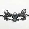 Elegant black lace half face mask for masquerade and costume parties