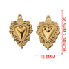 Gold Sacred Heart Charms for Jewelry Making