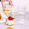 Clear PET Dessert Cups with Lids (50-Pack)