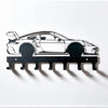Industrial Wall-Mounted Key Holder with 7 Metal Hooks