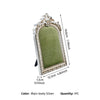 European-Style Velvet Jewelry Display Stand with Silver-Plated Floral Detail